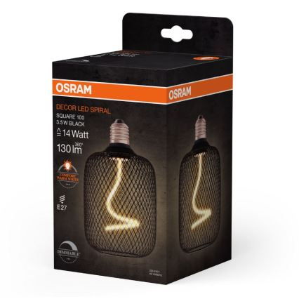 LED Ljusreglerad glödlampa DECOR FILAMENT E27/3,5W/230V 1800K svart - Osram