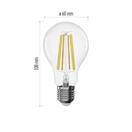 LED Ljusreglerad glödlampa FILAMENT A60 E27/11W/230V 2700K
