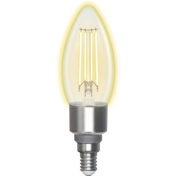 LED Ljusreglerad glödlampa FILAMENT C35 E14/4,5W/230V 2700-6500K Wi-Fi - Aigostar
