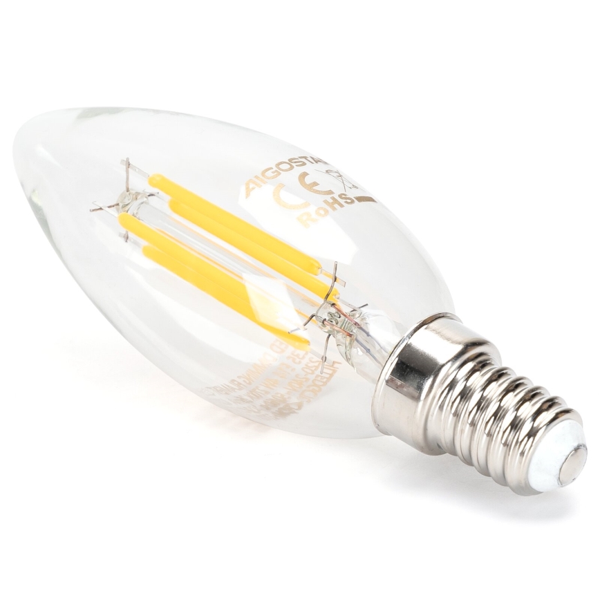 LED Ljusreglerad glödlampa FILAMENT C35 E14/4W/230V 2700K - Aigostar
