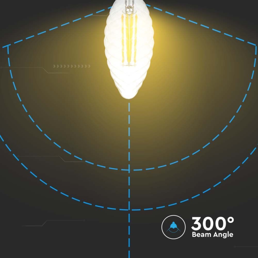 LED Ljusreglerad glödlampa FILAMENT E14/4W/230V 3000K