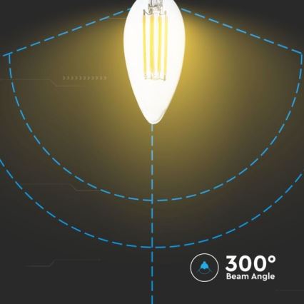 LED Ljusreglerad glödlampa FILAMENT E14/4W/230V 3000K