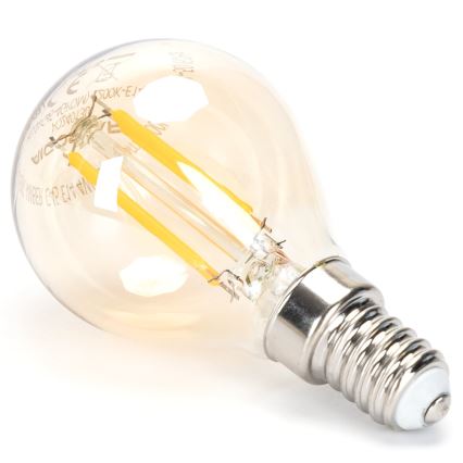LED Ljusreglerad glödlampa FILAMENT G45 E14/4W/230V 2200K - Aigostar