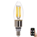 LED Ljusreglerad glödlampa FILAMENT MESH Smart C35 E14/4,5W/230V 2700-6500K - Aigostar
