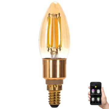 LED Ljusreglerad glödlampa FILAMENT MESH Smart C35 E14/4,5W/230V 2700-6500K - Aigostar