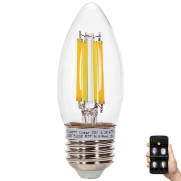 LED Ljusreglerad glödlampa FILAMENT MESH Smart C35 E27/4,5W/230V 2700-6500K - Aigostar