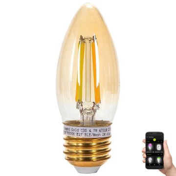 LED Ljusreglerad glödlampa FILAMENT MESH Smart C35 E27/4,5W/230V 2700-6500K - Aigostar