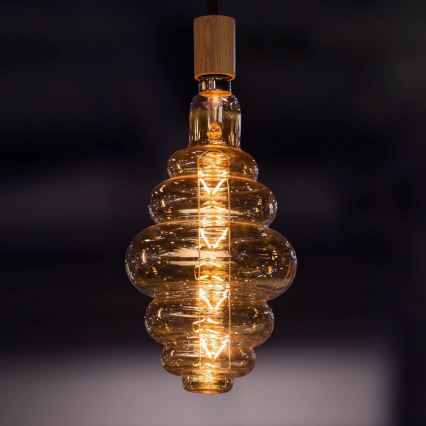 LED Ljusreglerad glödlampa FILAMENT S200 E27/8W/230V 1800K