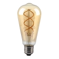 LED Ljusreglerad glödlampa FILAMENT ST64 E27/4,8W/230V 1800K