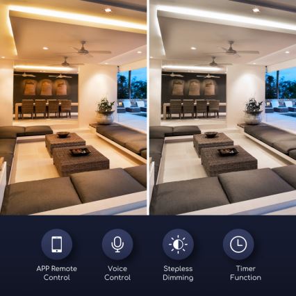 LED Ljusreglerad glödlampa GU10/7W/230V 3000-6500K Wi-Fi - Aigostar
