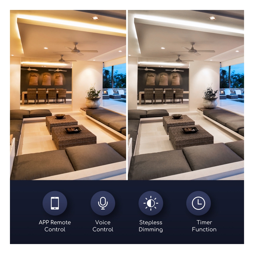 LED Ljusreglerad glödlampa GU10/7W/230V 3000-6500K Wi-Fi - Aigostar