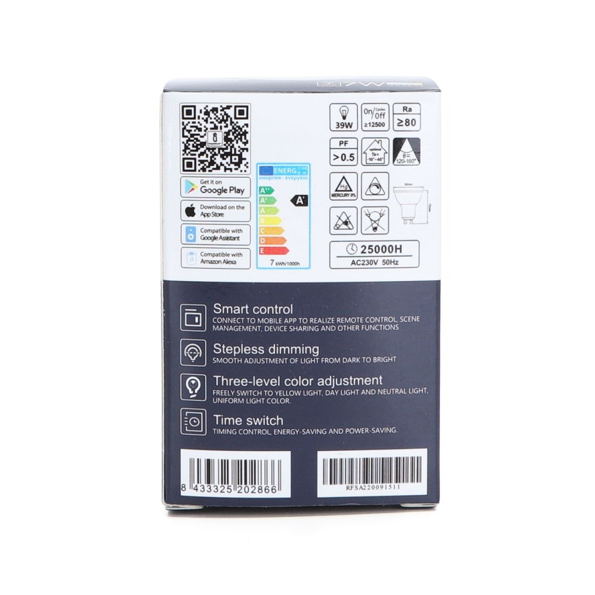 LED Ljusreglerad glödlampa GU10/7W/230V 3000-6500K Wi-Fi - Aigostar