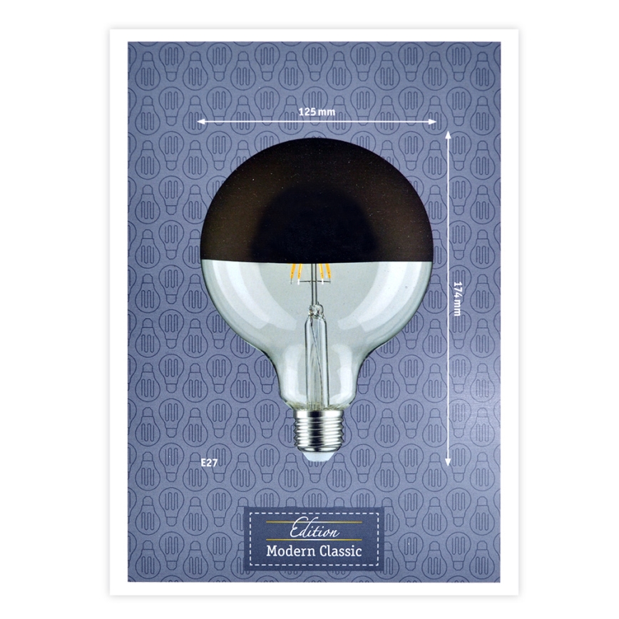 LED Ljusreglerad glödlampa med en mirror spherical cap G125 E27/6,5W/230V 2700K - Paulmann 28679