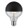 LED Ljusreglerad glödlampa med en mirror spherical cap GLOBE G95 E27/6,5W/230V 2700K svart - Paulmann 28676