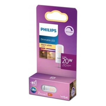 LED Ljusreglerad glödlampa Philips G4/2,1W/12V 2700K