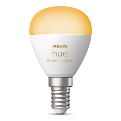 LED Ljusreglerad glödlampa Philips Hue WHITE AMBIANCE P45 E14/5,1W/230V 2200-6500K
