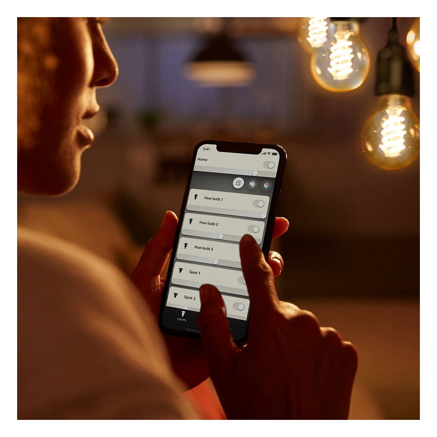 LED Ljusreglerad glödlampa Philips Hue WHITE FILAMENT G93 E27/7,2W/230V 2100K