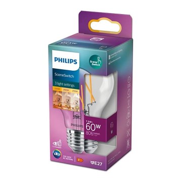 LED Ljusreglerad glödlampa Philips Warm Glow A60 B22/7W/230V 2200-2700K CRI 90