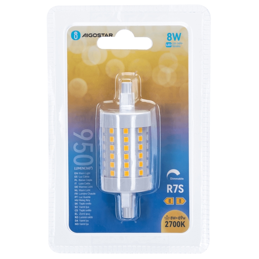 LED Ljusreglerad glödlampa R7s/8W/230V 2700K - Aigostar