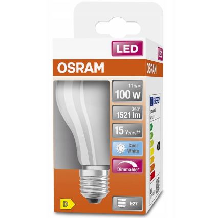 LED Ljusreglerad glödlampa RETROFIT A60 E27/11W/230V 4000K - Osram