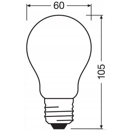 LED Ljusreglerad glödlampa RETROFIT A60 E27/11W/230V 4000K - Osram