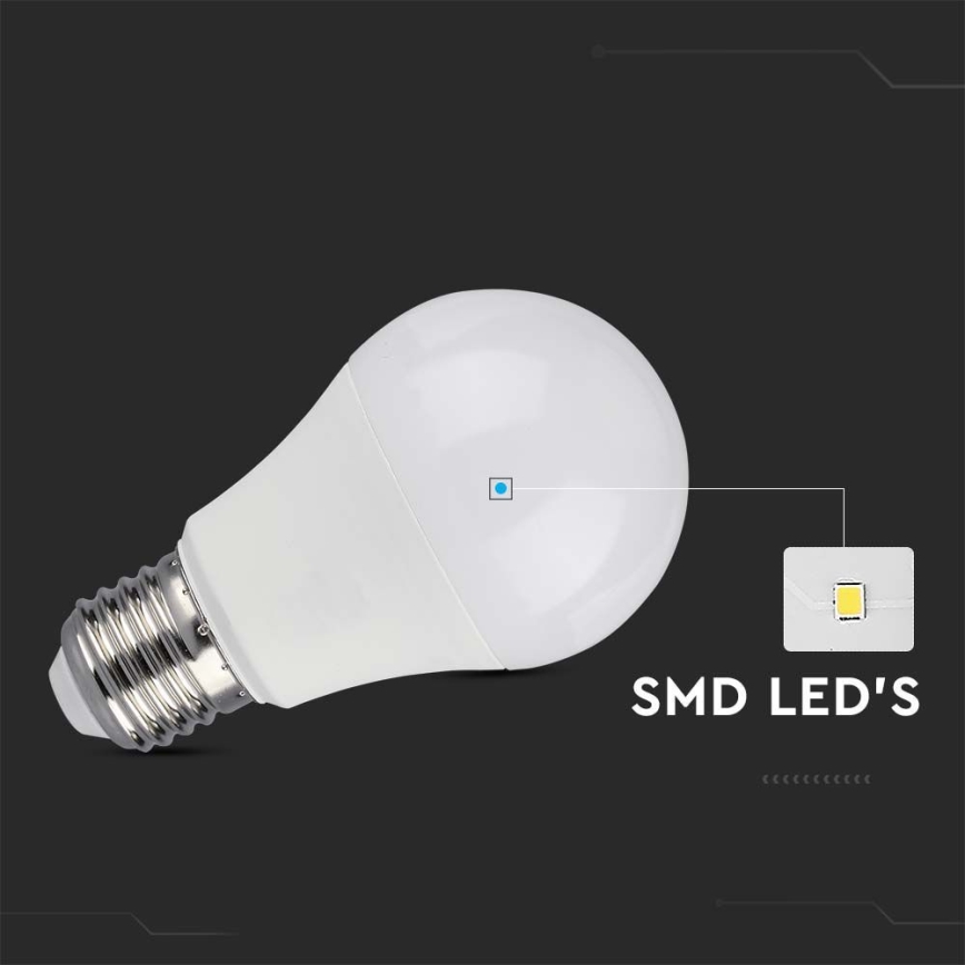 LED Ljusreglerad glödlampa SAMSUNG CHIP A60 E27/11W/230V 3000K