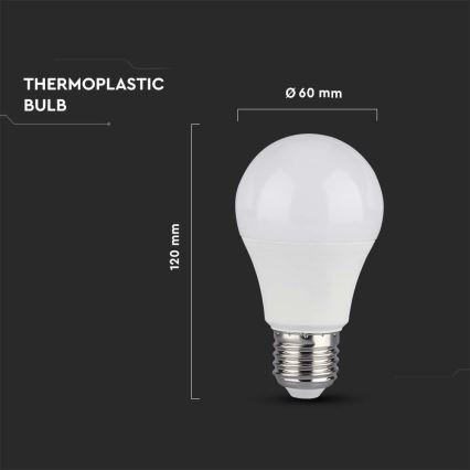 LED Ljusreglerad glödlampa SAMSUNG CHIP A60 E27/11W/230V 3000K
