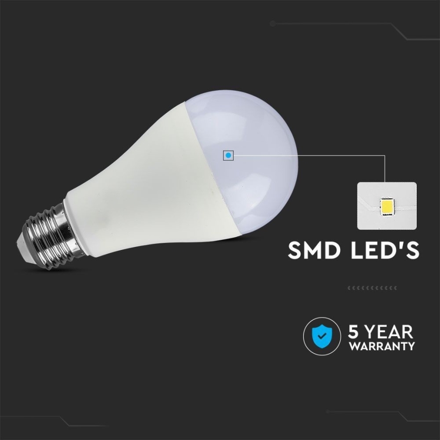 LED Ljusreglerad glödlampa SAMSUNG CHIP A65 E27/17W/230V 6400K