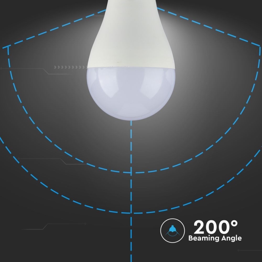 LED Ljusreglerad glödlampa SAMSUNG CHIP A65 E27/17W/230V 6400K