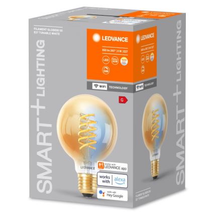 LED Ljusreglerad glödlampa SMART+ FILAMENT GLOBE G80 E27/8W/230V 2200-5000K Wi-Fi - Ledvance