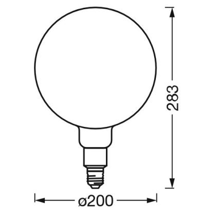LED Ljusreglerad glödlampa SMART+ GLOBE G200 E27/6W/230V 2500K Wi-Fi - Ledvance