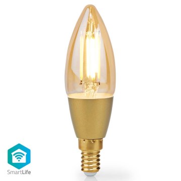 LED Ljusreglerad glödlampa Smartlife E14/4,9W/230V 1800-3000K Wi-Fi Tuya
