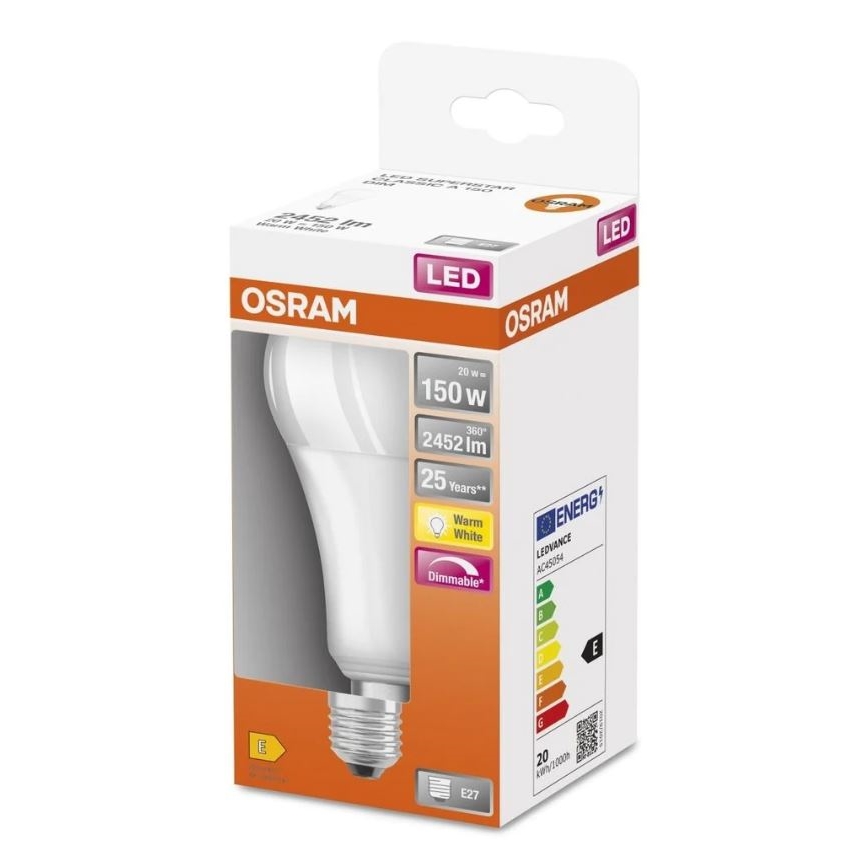 LED Ljusreglerad glödlampa SUPERSTAR E27/20W/230V 2700K - Osram