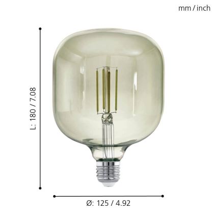 LED Ljusreglerad glödlampa VINTAGE E27/4W/230V 3000K  - Eglo 12597