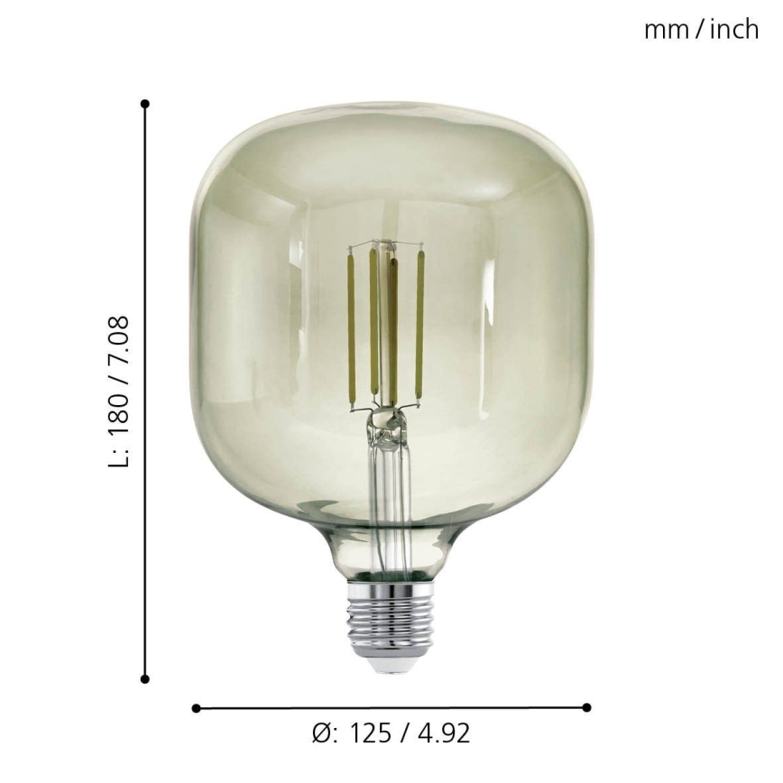 LED Ljusreglerad glödlampa VINTAGE E27/4W/230V 3000K  - Eglo 12597