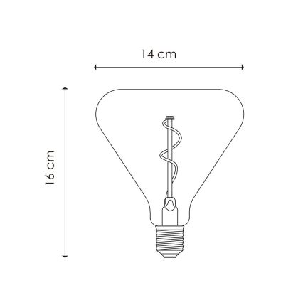 LED Ljusreglerad glödlampa VINTAGE EDISON E27/3W/230V 2700K