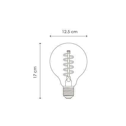 LED Ljusreglerad glödlampa VINTAGE EDISON G125 E27/4W/230V 2200K