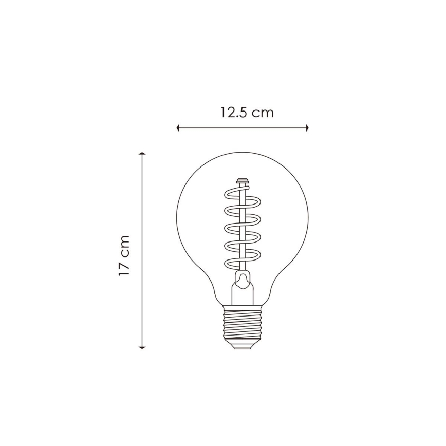 LED Ljusreglerad glödlampa VINTAGE EDISON G125 E27/4W/230V 2200K