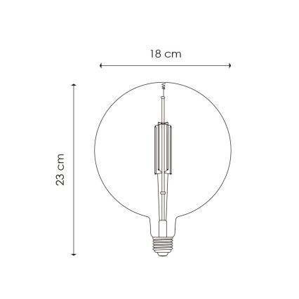LED Ljusreglerad glödlampa VINTAGE EDISON G180 E27/4W/230V 2700K