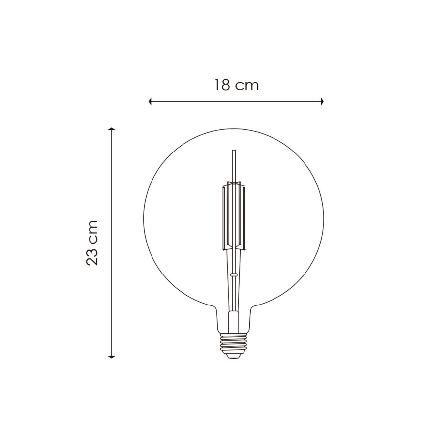 LED Ljusreglerad glödlampa VINTAGE EDISON G180 E27/4W/230V 2700K