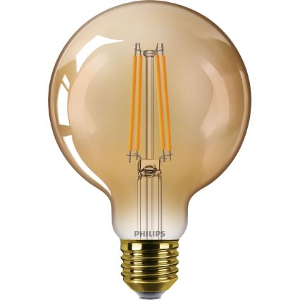 LED Ljusreglerad glödlampa VINTAGE Philips G95 E27/7W/230V 1800K