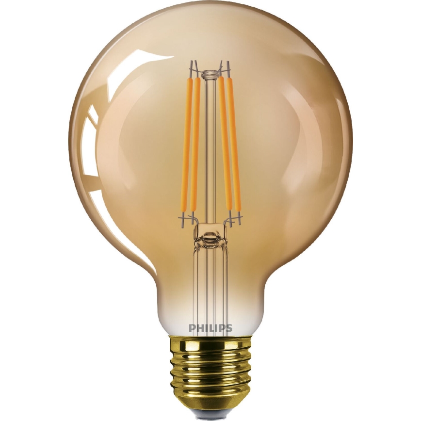 LED Ljusreglerad glödlampa VINTAGE Philips G95 E27/7W/230V 1800K