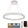 LED Ljusreglerad kristall ljuskrona på snöre LED/100W/230V 3000-6500K silver + fjärrkontroll