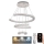 LED Ljusreglerad kristall ljuskrona på snöre LED/100W/230V 3000-6500K silver + fjärrkontroll