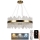 LED Ljusreglerad kristall ljuskrona på snöre LED/110W/230V 3000-6500K guld + fjärrkontroll