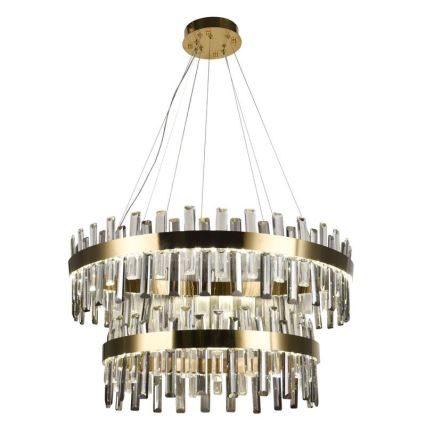 LED Ljusreglerad kristall ljuskrona på snöre LED/190W/230V 3000-6500K + fjärrkontroll