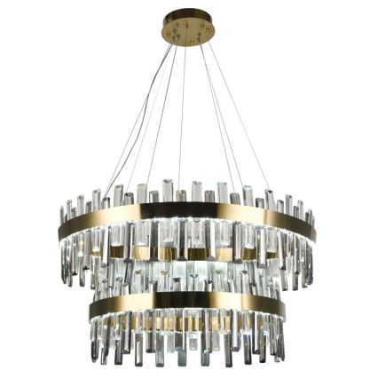 LED Ljusreglerad kristall ljuskrona på snöre LED/190W/230V 3000-6500K + fjärrkontroll