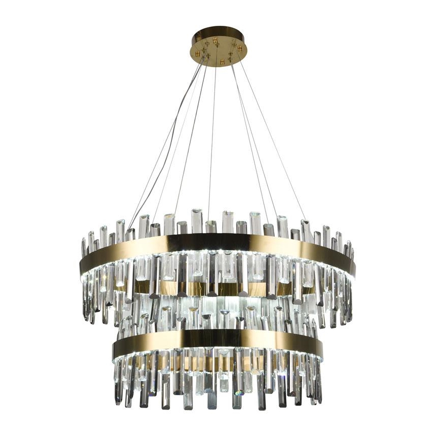 LED Ljusreglerad kristall ljuskrona på snöre LED/190W/230V 3000-6500K + fjärrkontroll