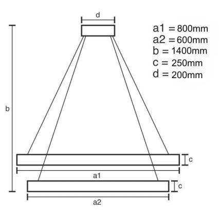 LED Ljusreglerad kristall ljuskrona på snöre LED/190W/230V 3000-6500K + fjärrkontroll