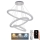 LED Ljusreglerad kristall ljuskrona på snöre LED/210W/230V 3000-6500K silver + fjärrkontroll